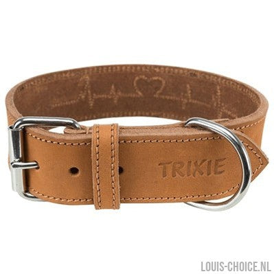Trixie Halsband Hond Rustic Vetleer Heartbeat Bruin-TRIXIE-Louis Choice