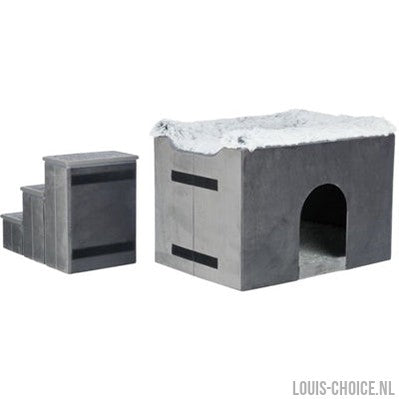 Trixie Hondenmand Huis Harvey Met Trap Grijs / Wit-TRIXIE-Louis Choice