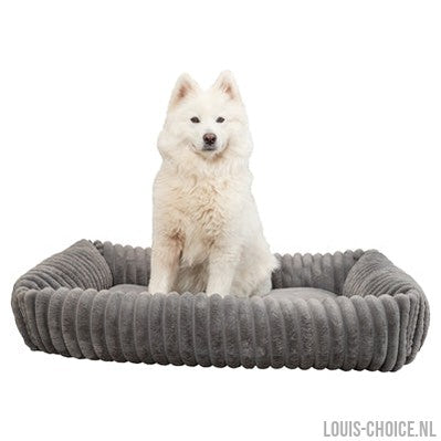 Trixie Hondenmand Lonni Ribfluweel Hoekig Grijs-TRIXIE-Louis Choice