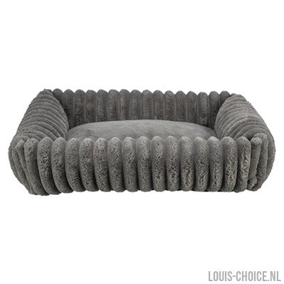 Trixie Hondenmand Lonni Ribfluweel Hoekig Grijs-TRIXIE-Louis Choice