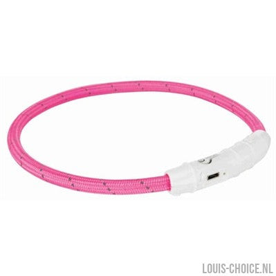 Trixie Lichtgevende Halsband Hond Flash Usb Tpu / Nylon Roze-TRIXIE-Louis Choice