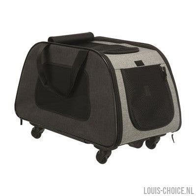 Trixie Reismand Trolley Zwart / Lichtgrijs-TRIXIE-Louis Choice