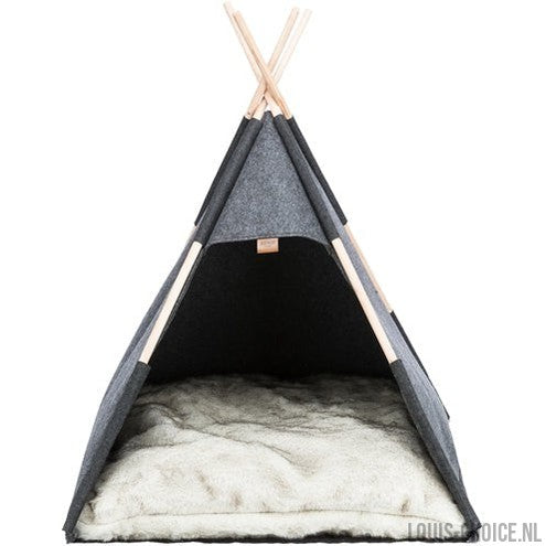 Trixie Schuilplaats Tipi Vilt Antraciet-TRIXIE-Louis Choice