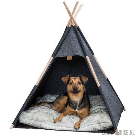 Trixie Schuilplaats Tipi Vilt Antraciet-TRIXIE-Louis Choice