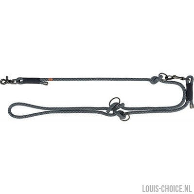Trixie Soft Rope Hondenriem Verstelbaar Zwart / Grijs-TRIXIE-Louis Choice