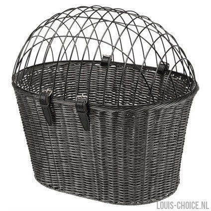 Trixie Stuur Fietsmand Met Draadkap Antraciet-TRIXIE-Louis Choice