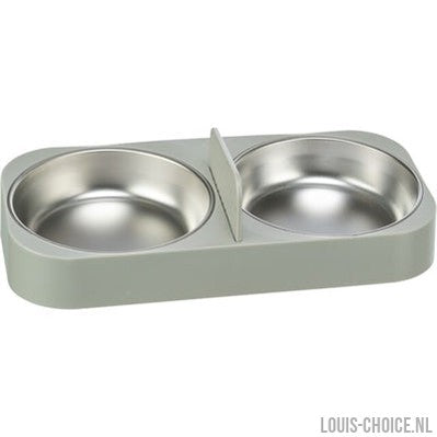 Trixie Voerbak / Drinkbak Dubbel Voor #24347 Kunststof / Rvs Wit-TRIXIE-Louis Choice