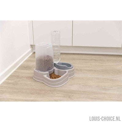 Trixie Voerdispenser En Waterdispenser Kunststof Grijs / Taupe-TRIXIE-Louis Choice