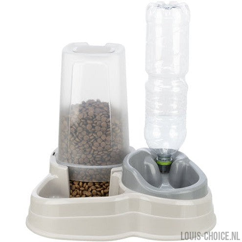 Trixie Voerdispenser En Waterdispenser Kunststof Grijs / Taupe-TRIXIE-Louis Choice