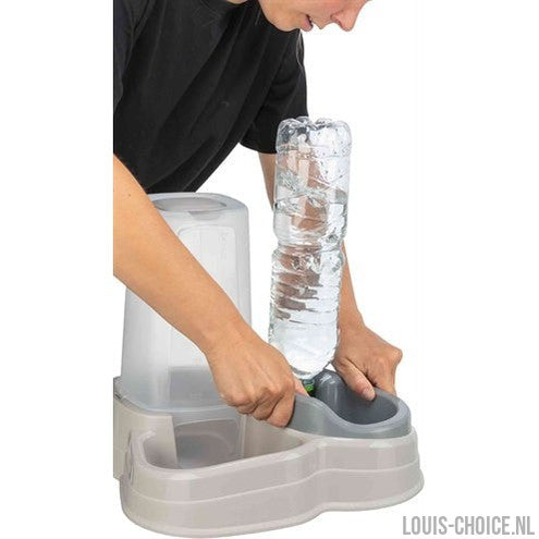 Trixie Voerdispenser En Waterdispenser Kunststof Grijs / Taupe-TRIXIE-Louis Choice