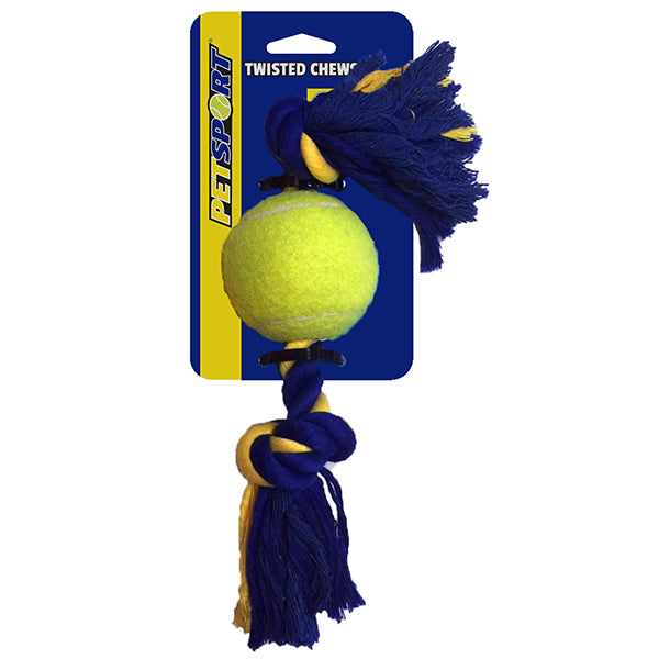 PETSPORT - Middelgroot touw met 2 knopen en bal