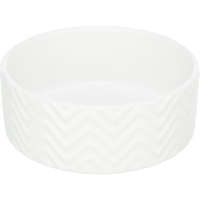Trixie Bak van structuurkeramiek - wit - 0,4 l/ø 13 cm