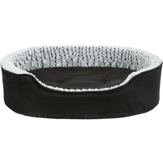 Trixie Vital Bed Lino, ovaal - zwart/grijs - 110 × 92 cm