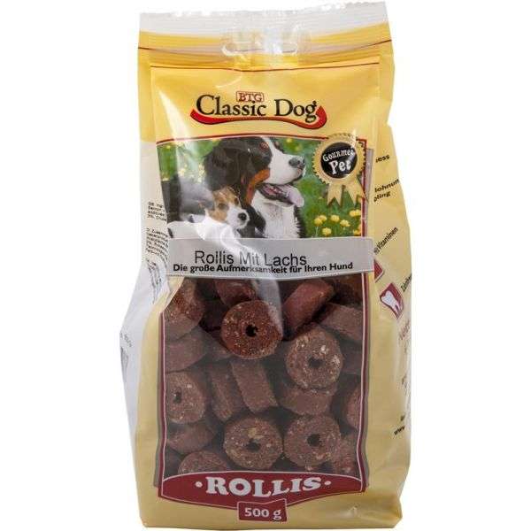 Classic Dog Snack Rollis met Zalm - 500 g