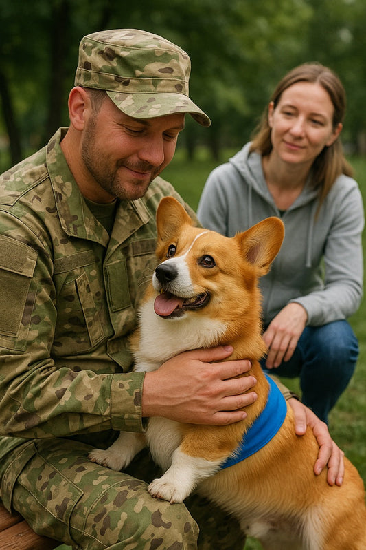 Hoe corgi‑therapie soldaten in Oekraïne rust en veerkracht biedt.