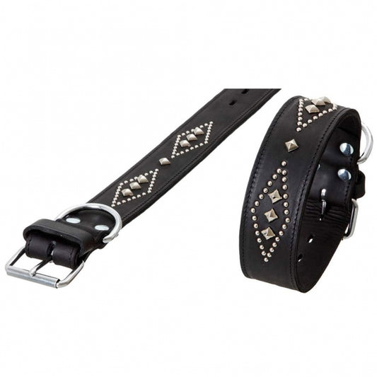 Karlie RONDO Halsband Gedubbeld met Sierklinknagels - 80cm / 50mm