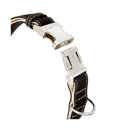Karlie Buffalo Ultra Halsband - Zwart/Hellbeige - 25 mm / 45-65 cm