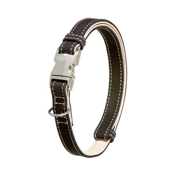 Karlie Buffalo Ultra Halsband - Zwart/Hellbeige - 40 mm / 55-75 cm