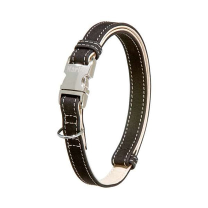 Karlie Buffalo Ultra Halsband - Zwart/Hellbeige - 40 mm / 55-75 cm