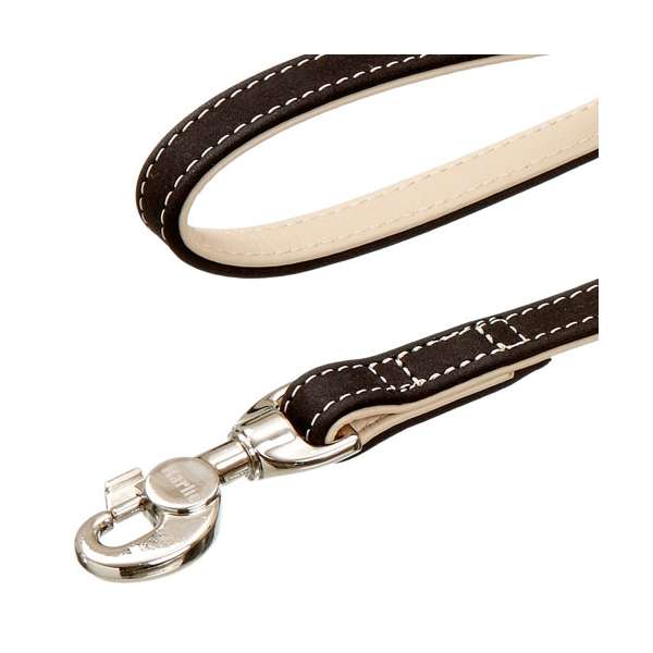 Karlie Buffalo Ultra Lijn - Zwart/Hellbeige - 15 mm / 100 cm