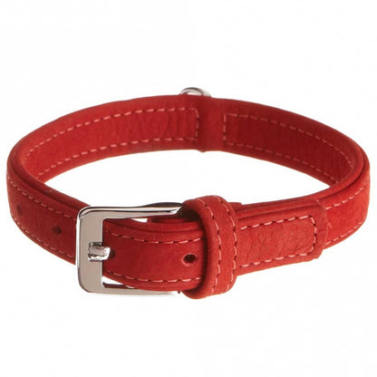 Karlie Buffalo - kalfslederen kraag - Rood - 65 cm/40 mm