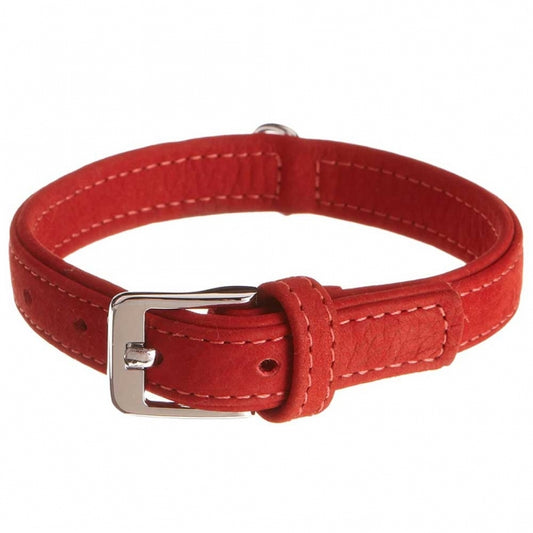 Karlie Buffalo - kalfslederen kraag - Rood - 65 cm/40 mm