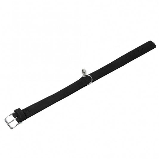Karlie - Halsband van buffelleer - Zwart - 65 cm/40 mm