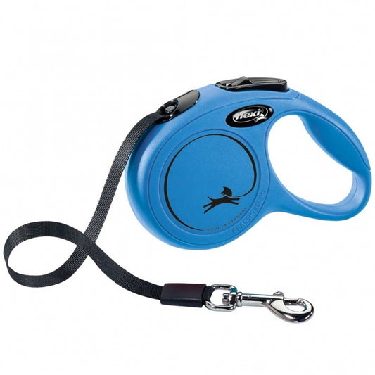 FLEXI - Intrekbare riem - New CLASSIC - 3m, tot 12kg - Blauw
