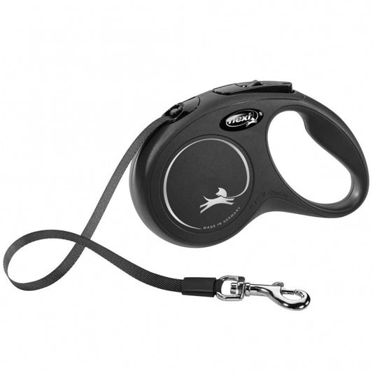 FLEXI Rollijn New CLASSIC Band - 5m, tot 15kg - Zwart
