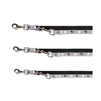 Trixie Verlengingslijn Silver Reflect - Pootjes-motief - 2 m / 25 mm