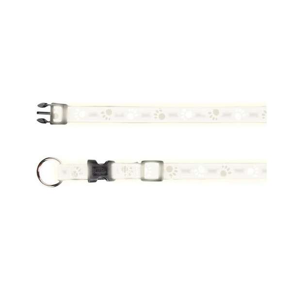 Trixie Halsband Silver Reflect - Pootjes-motief - 40-65 cm / 25mm