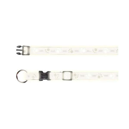 Trixie Halsband Silver Reflect - Pootjes-motief - 35-55 cm / 20mm