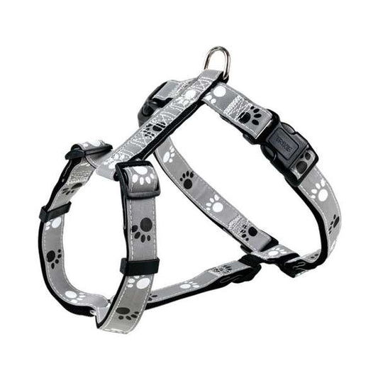 Trixie Tuig Silver Reflect - Pootjes-motief - 52-75 cm / 25mm