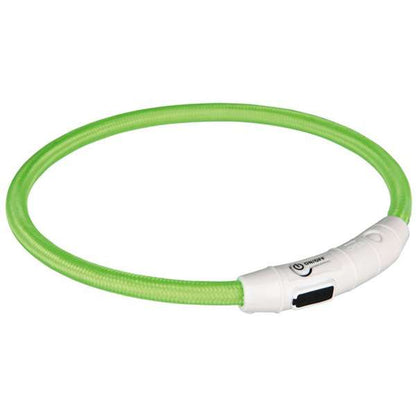 Trixie Flash Lichtring USB - groen - L-XL