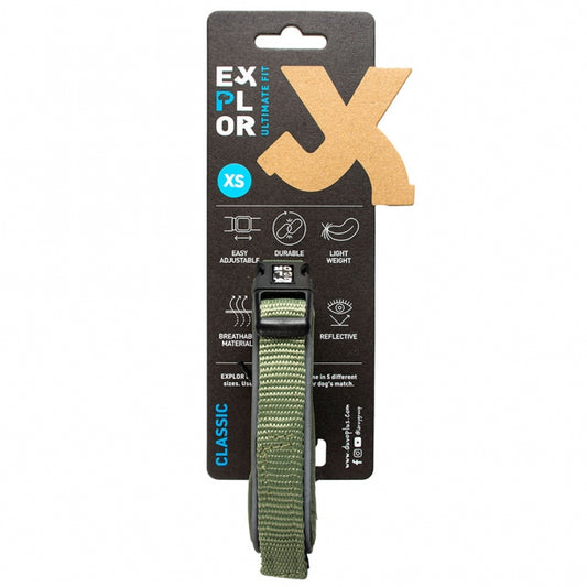 Duvoplus EXPLOR Ultimate Fit Comfy Halsband Classic - Undercover Green - S - 34-38cm