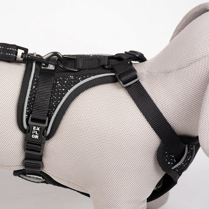 Duvoplus - EXPLOR Ultimate Fit No-Pull-Harnas - Graniet zwart - XS - 28-37cm - 32-43cm