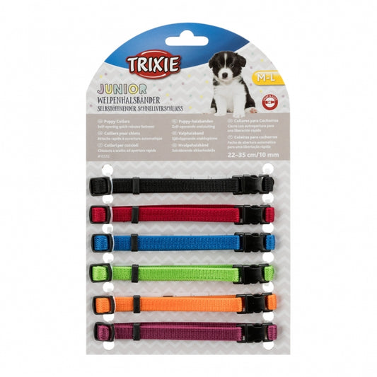 Trixie - Puppy Halsbanden - set van 6 - ML = 22-35 cm