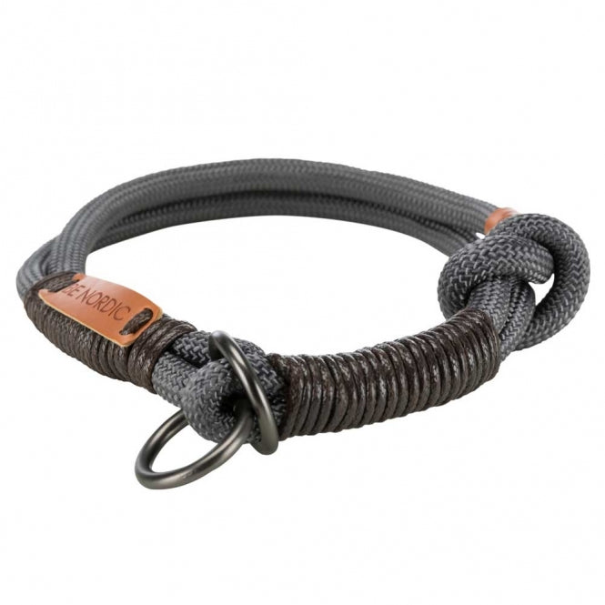 Trixie BE NORDIC Trek-Stop Halsband - donkergrijs - 45 cm