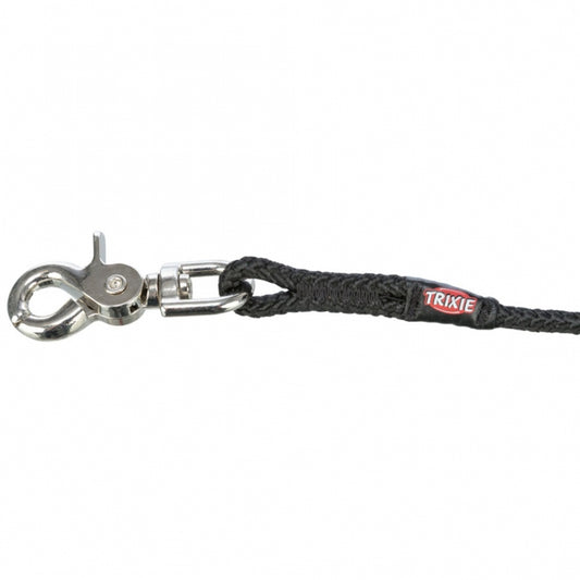 Trixie Sleeplijn, rond van Zeiltouw met Trigger Snap Hook - zwart - 20 m