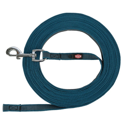 Trixie - Sleeplijn - met rubber bekleed - Petrol - 5 m/17 mm