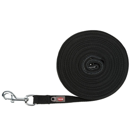 Trixie Sleeplijn, 10 m / 20 mm, zwart