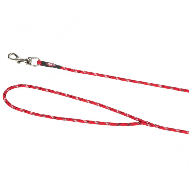 Trixie Junior Puppy-Sleeplijn, rond - Rood / 8 m, ø 4 mm