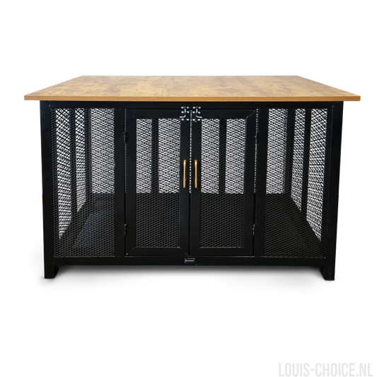 Topmast Metalen Bench Grandes - Luxeus - 118.5 x 78 x 83 cm - Rustic Brown & Black