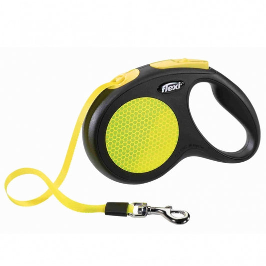 Flexi Classic Neon harnas intrekbare riem - M / Geel