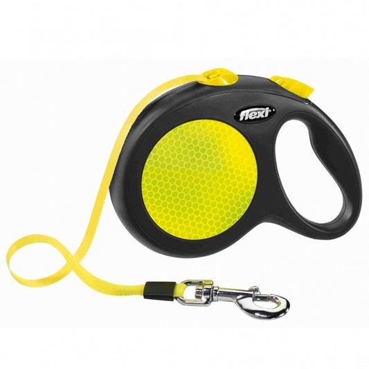 Flexi Classic Neon harnas intrekbare riem - L / Geel