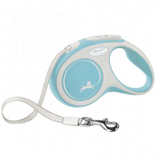 FLEXI Intrekbare riem COMFORT - 5m - tot 15kg - lichtblauw