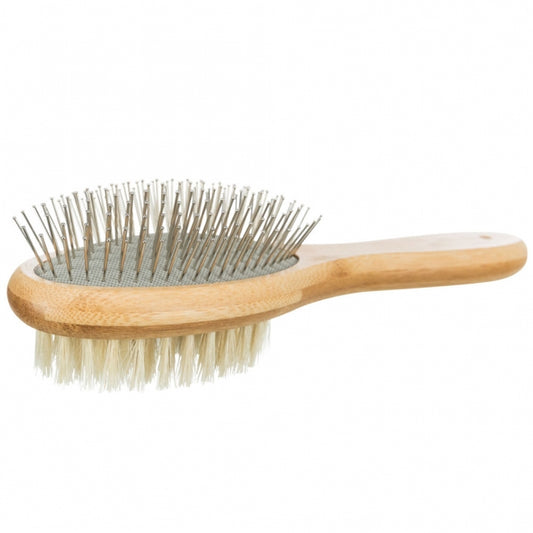 Trixie - Dubbelzijdige bamboeborstel - 6 x 22 cm