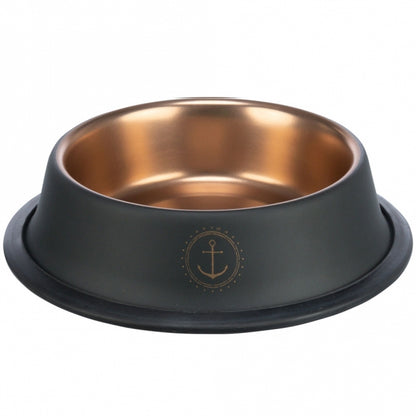 Trixie BE NORDIC roestvrijstalen kom - zwart/brons - 0,7 l/ø 21 cm