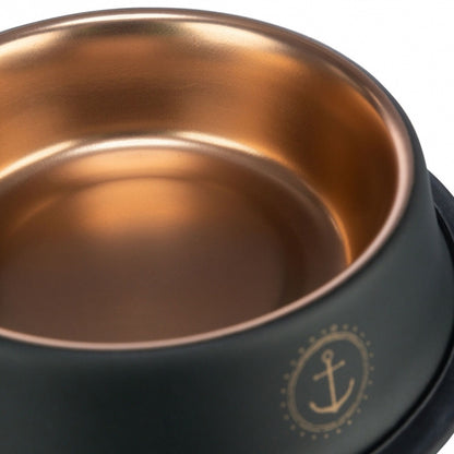 Trixie BE NORDIC roestvrijstalen kom - zwart/brons - 0,45 l/ø 19 cm