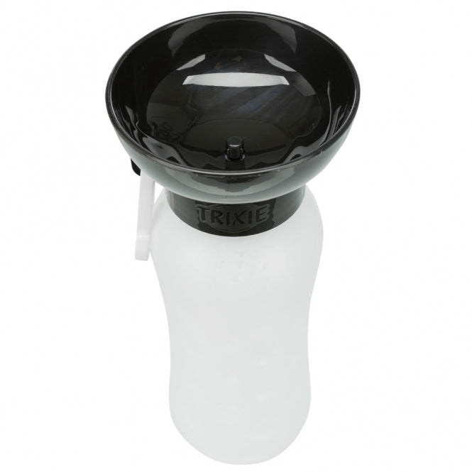 Trixie fles met drinkbakje